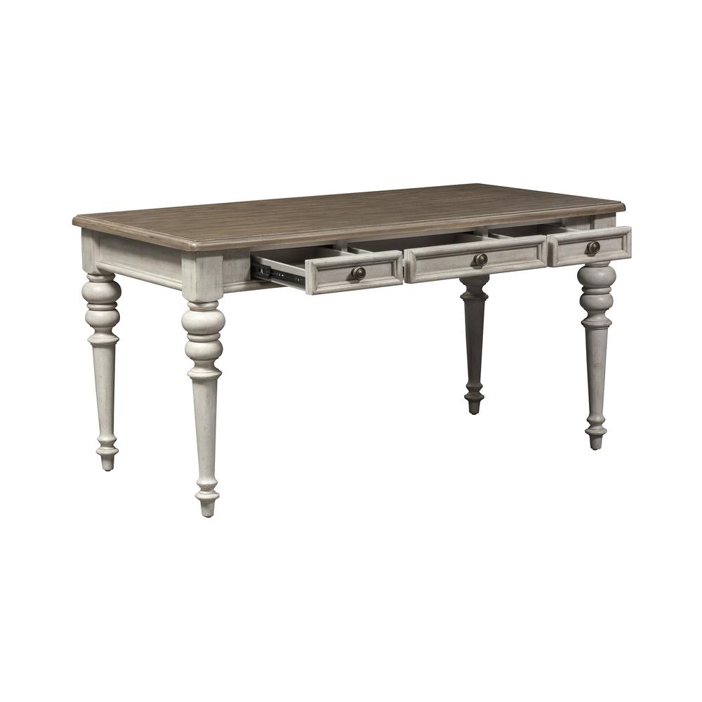Heartland Writing Desk in Antique White w/ Tobacco Top. Picture 1