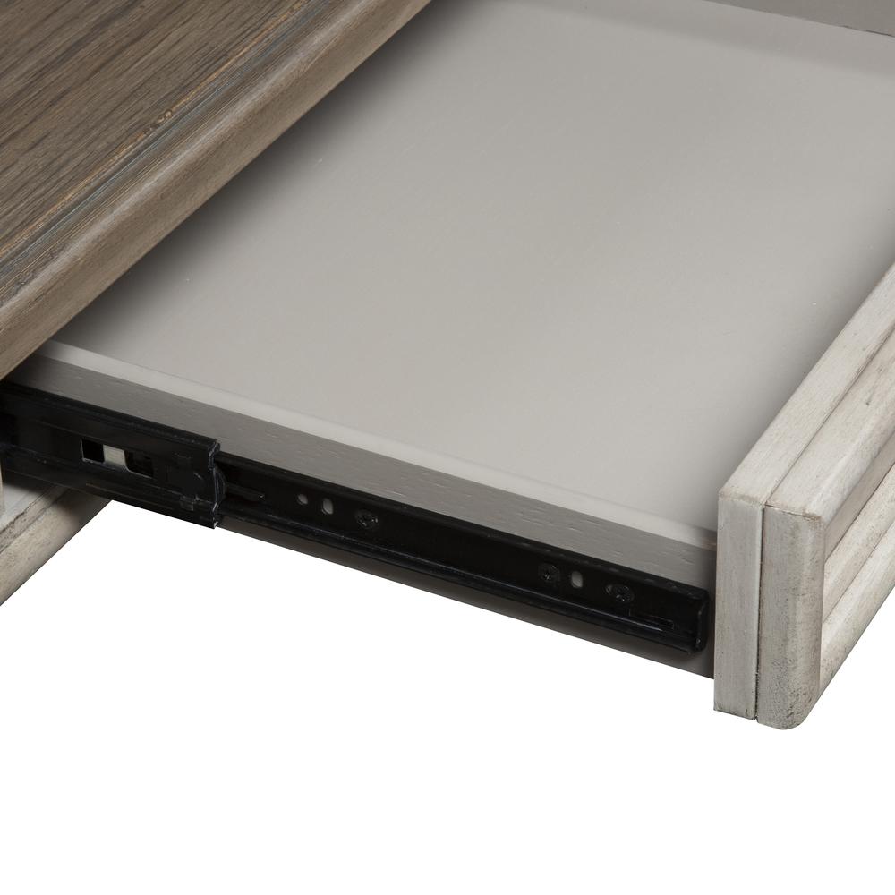 Heartland Writing Desk in Antique White w/ Tobacco Top. Picture 7