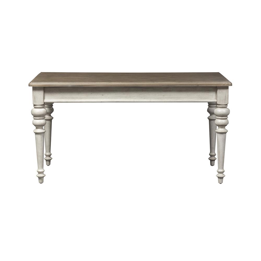 Heartland Writing Desk in Antique White w/ Tobacco Top. Picture 4