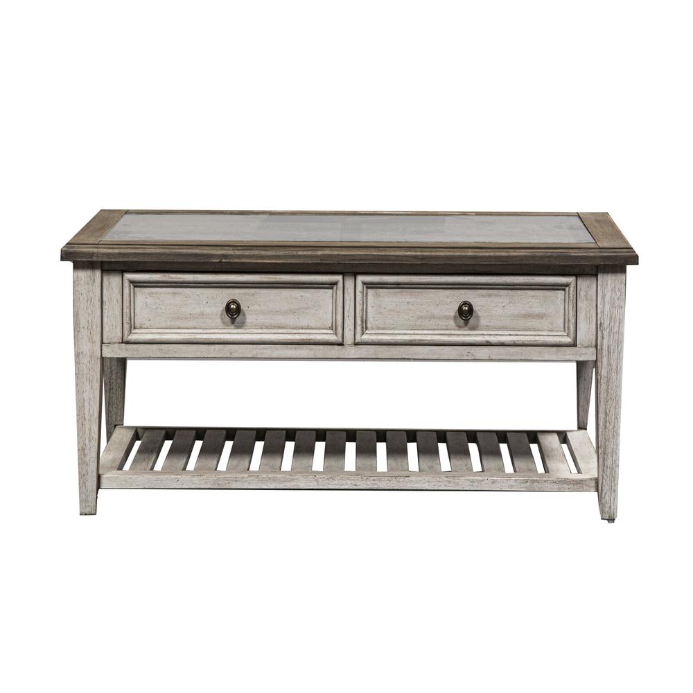 Rectangular Ceiling Tile Cocktail Table. Picture 1