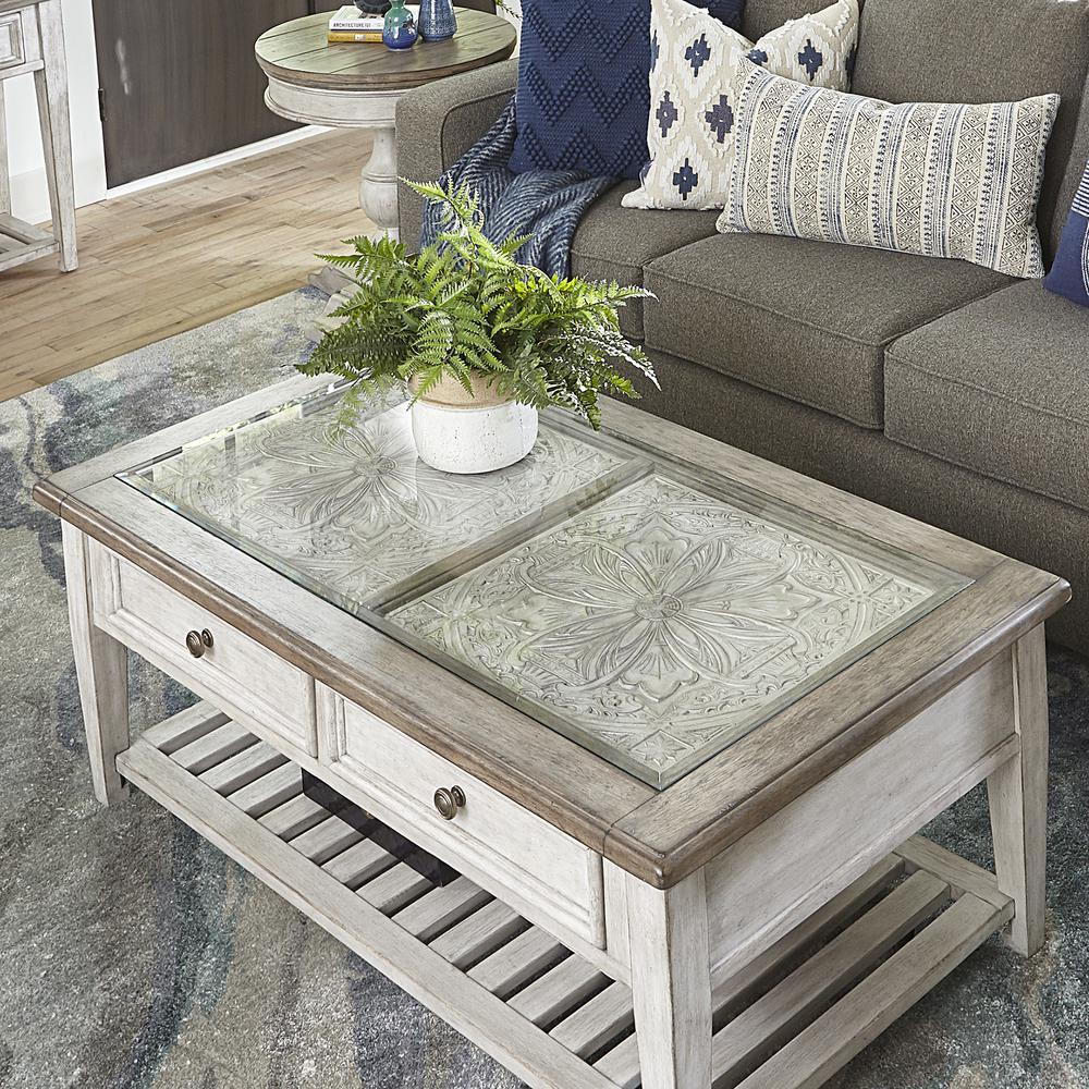 Rectangular Ceiling Tile Cocktail Table. Picture 3
