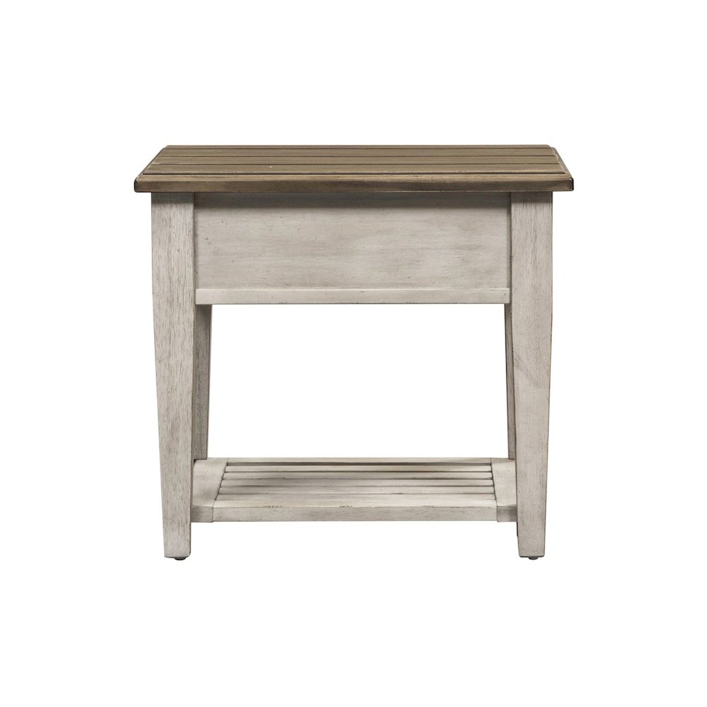 3 Pc Living Room Set Glass Top Cocktail Table, 2 End Tables, White/Tobacco Tops. Picture 7
