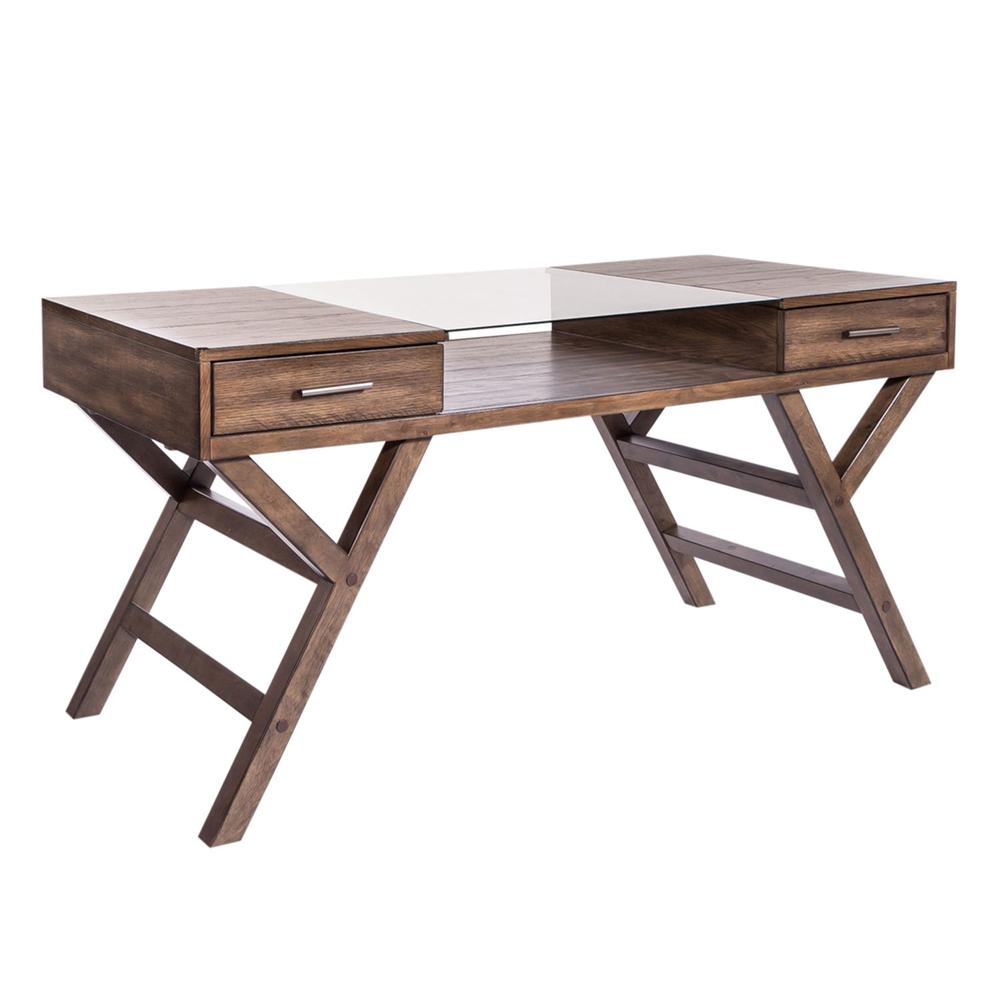Lennox Writing Desk in Weathered Chestnut. Picture 1