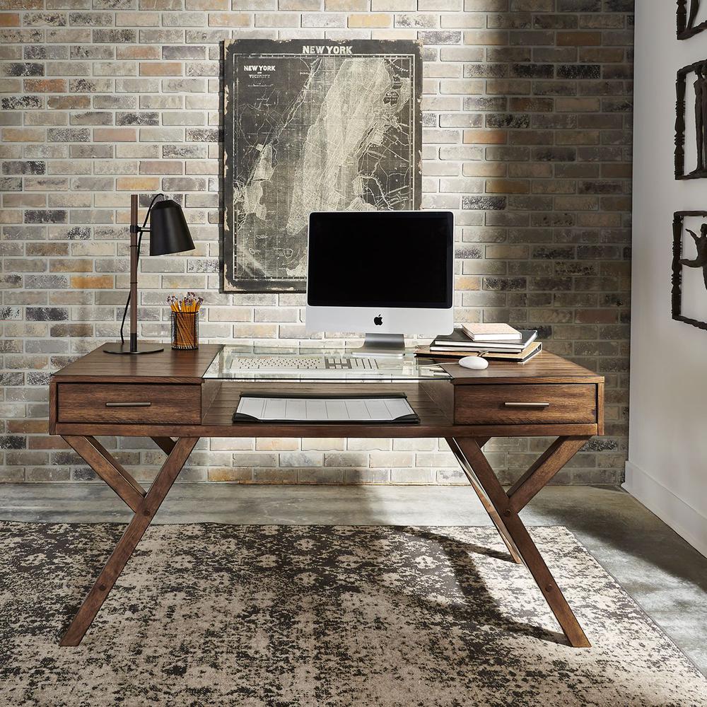 Lennox Writing Desk in Weathered Chestnut. Picture 6