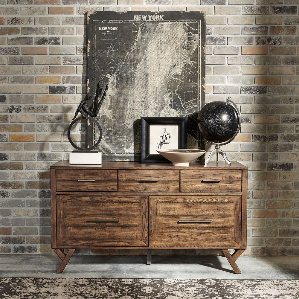 Lennox Credenza in Weathered Chestnut. Picture 3