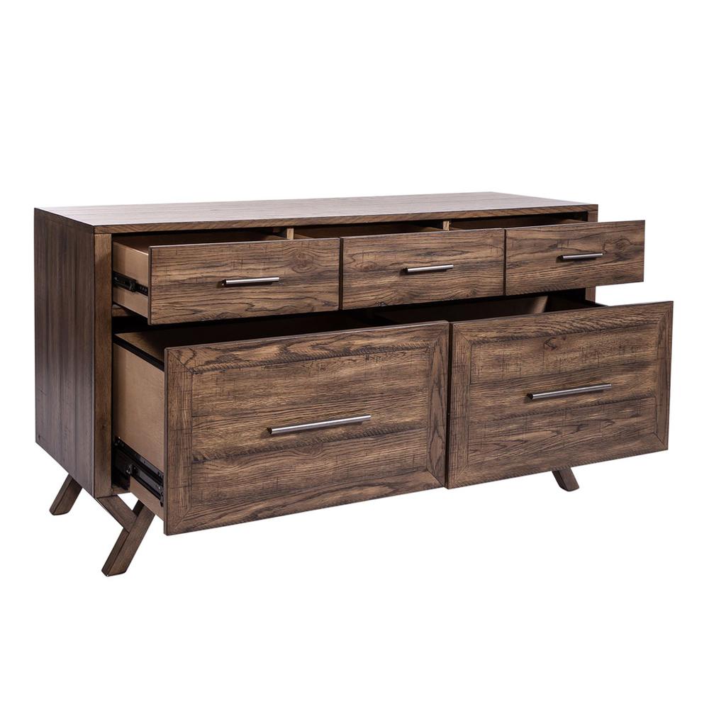 Lennox Credenza in Weathered Chestnut. Picture 6