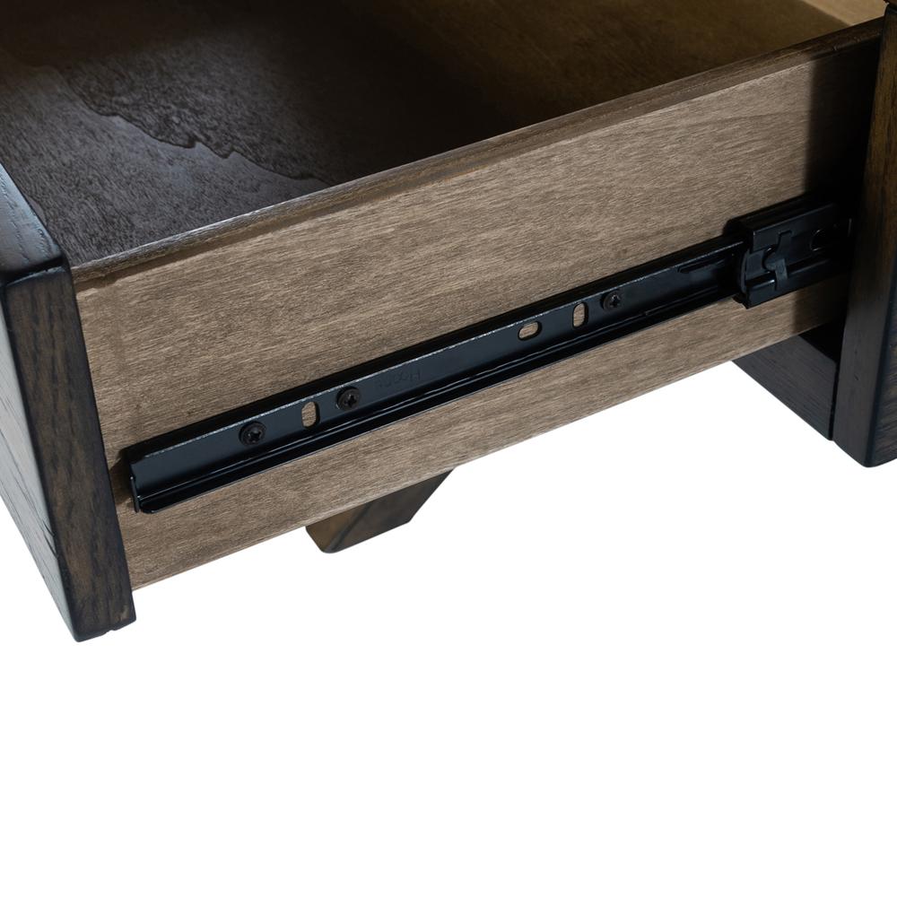 Lennox Display Cocktail Table in Weathered Chestnut. Picture 8