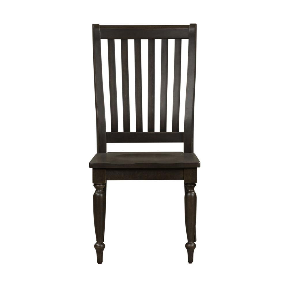 Harvest Home Slat Back Side Chair (RTA) in Chalkboard. Picture 2