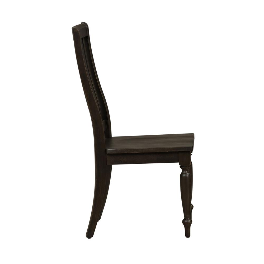 Harvest Home Slat Back Side Chair (RTA) in Chalkboard. Picture 3