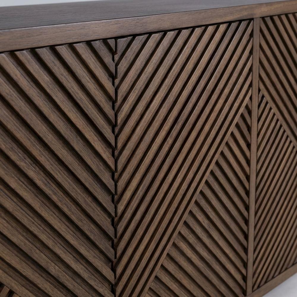 Urban Bronze TV Console in Poplar Solids & Walnut Veneers. Picture 5