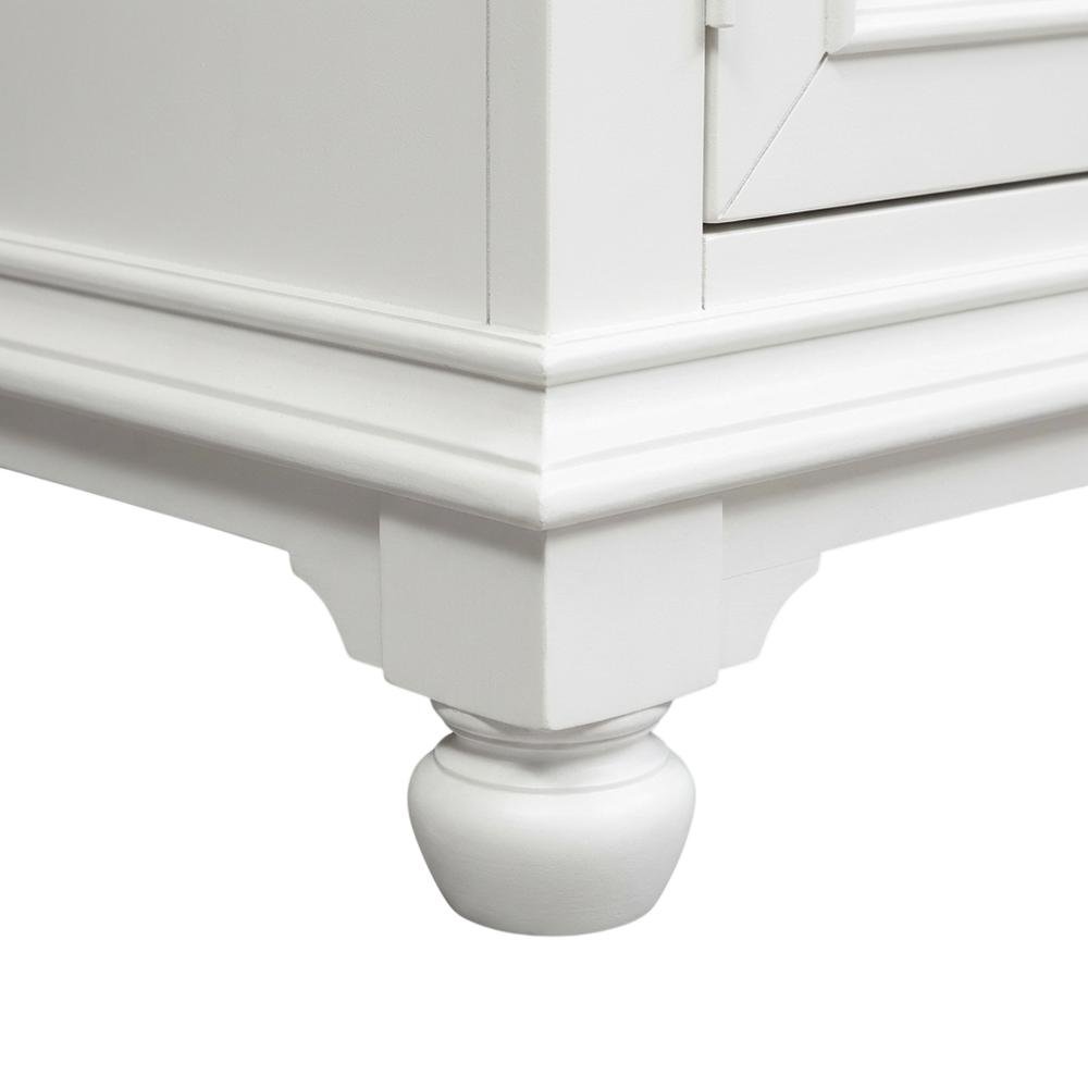 White Wirebrushed TV Console with Charcoal Top in Cottage Style. Picture 6