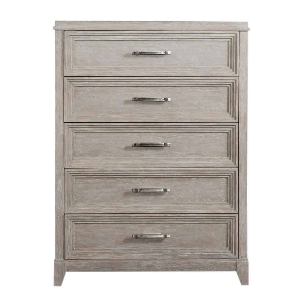 Belmar 5 Drawer Chest in Washed Taupe. Picture 1