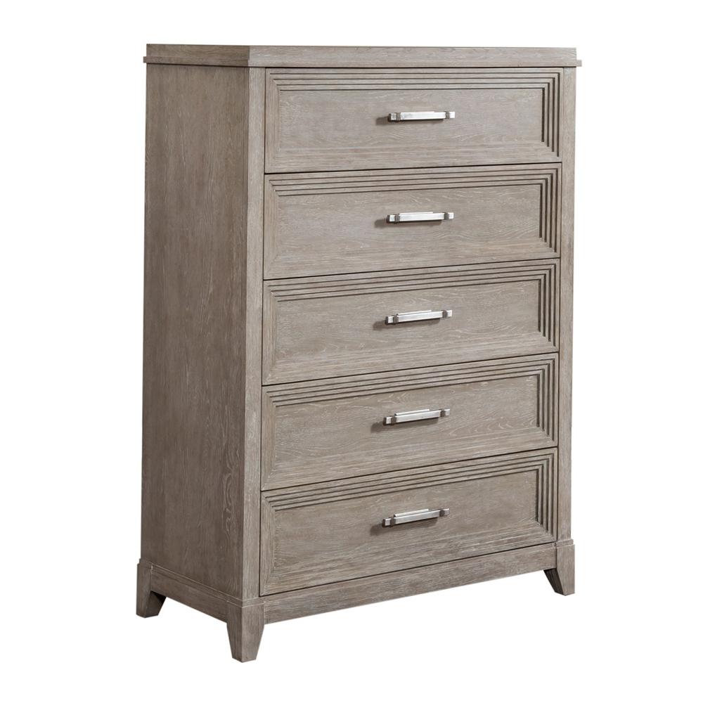 Belmar 5 Drawer Chest in Washed Taupe. Picture 3