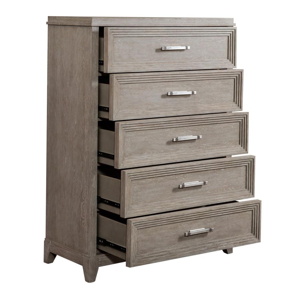 Belmar 5 Drawer Chest in Washed Taupe. Picture 6