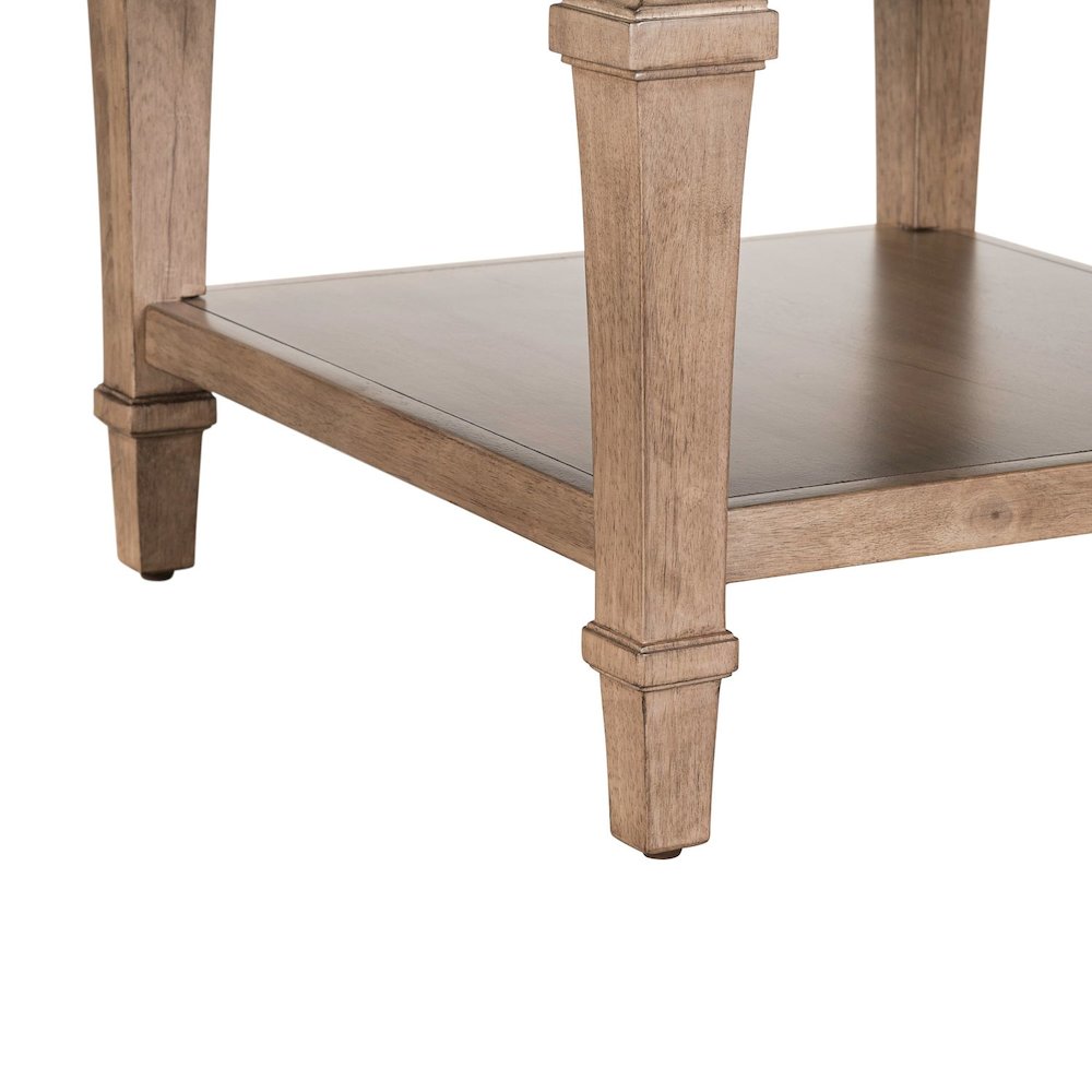 Haven Hills End Table for Living Room Traditional - Camel Beige Birch Wood. Picture 12