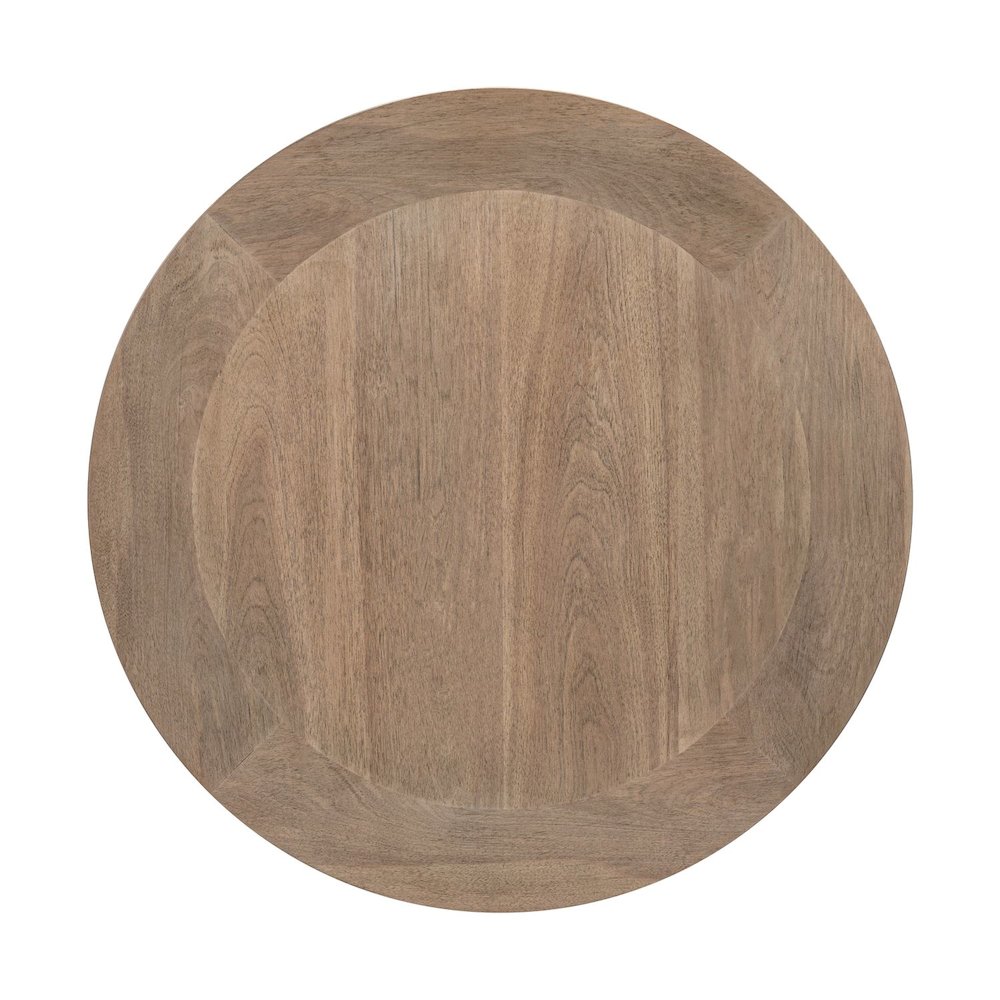 Haven Hills Round End Table for Living Room Traditional - Camel Beige Birch Wood. Picture 5