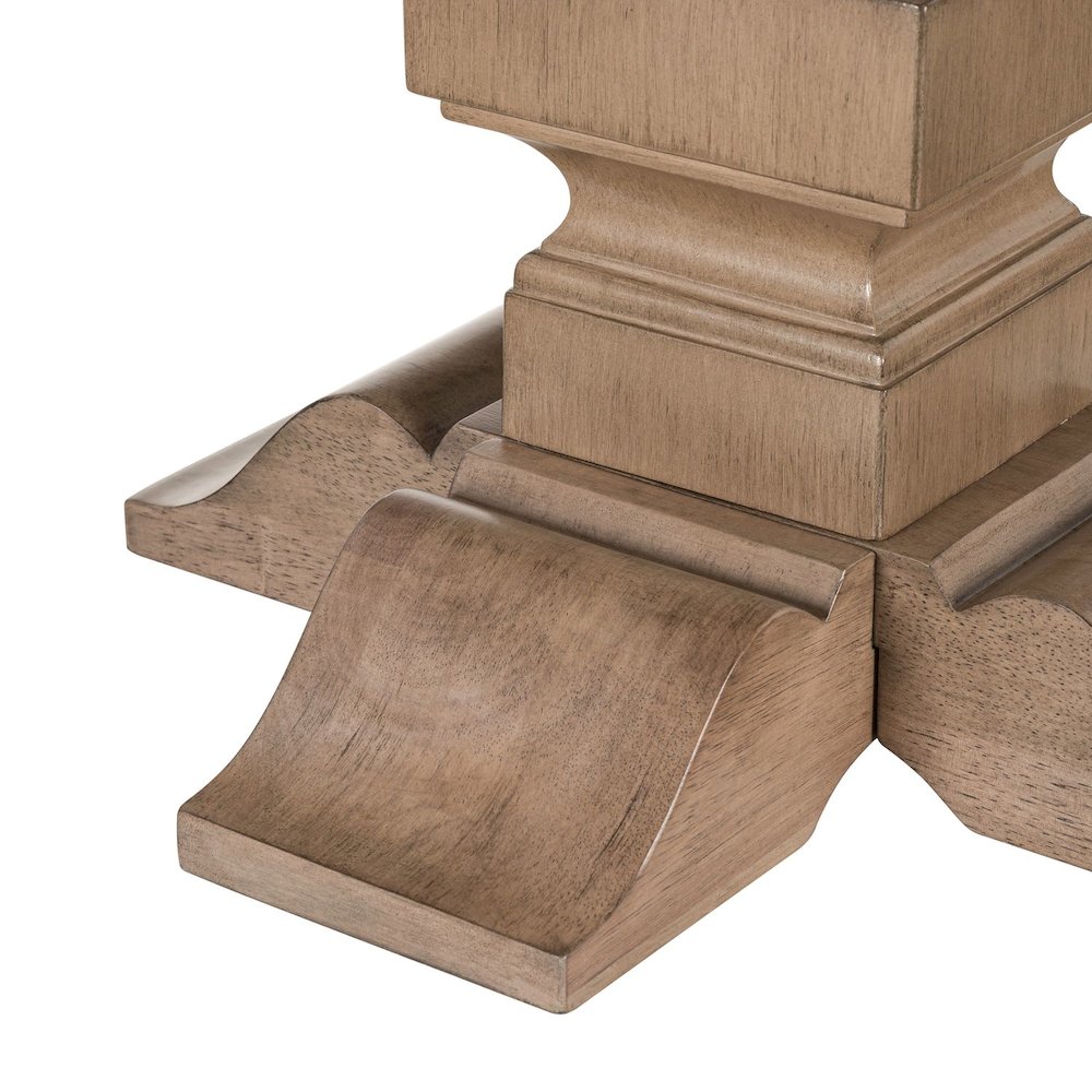Haven Hills Round End Table for Living Room Traditional - Camel Beige Birch Wood. Picture 8