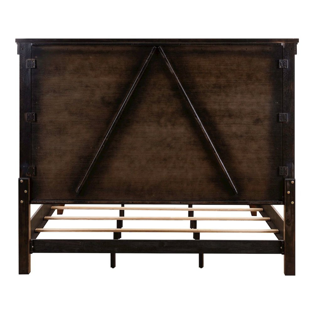 Carolina Park King Panel Bed Transitional  - Amber Brown. Picture 5