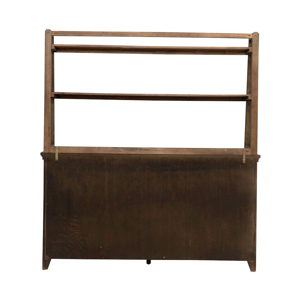 Carolina Park Server Cabinet & Hutch for Dining Room Storage - Amber Brown. Picture 3