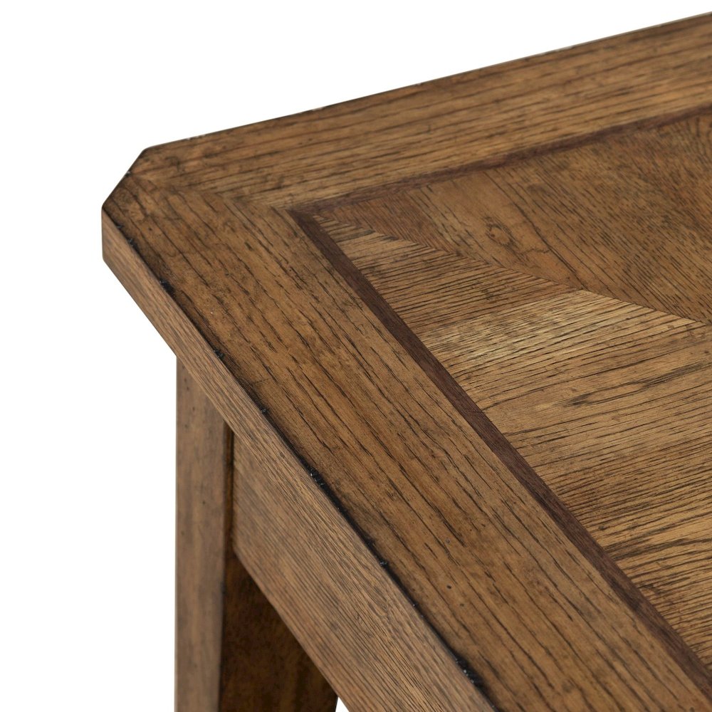 Carolina Park End Table for Living Room - Amber Brown Oak. Picture 7
