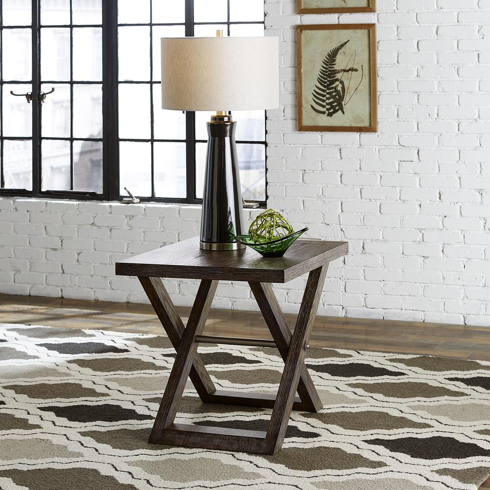 End Table Urban Brown in Russet Brown Finish. Picture 2
