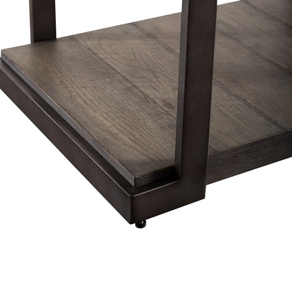Modern View Tiered End Table in Gauntlet Gray. Picture 7