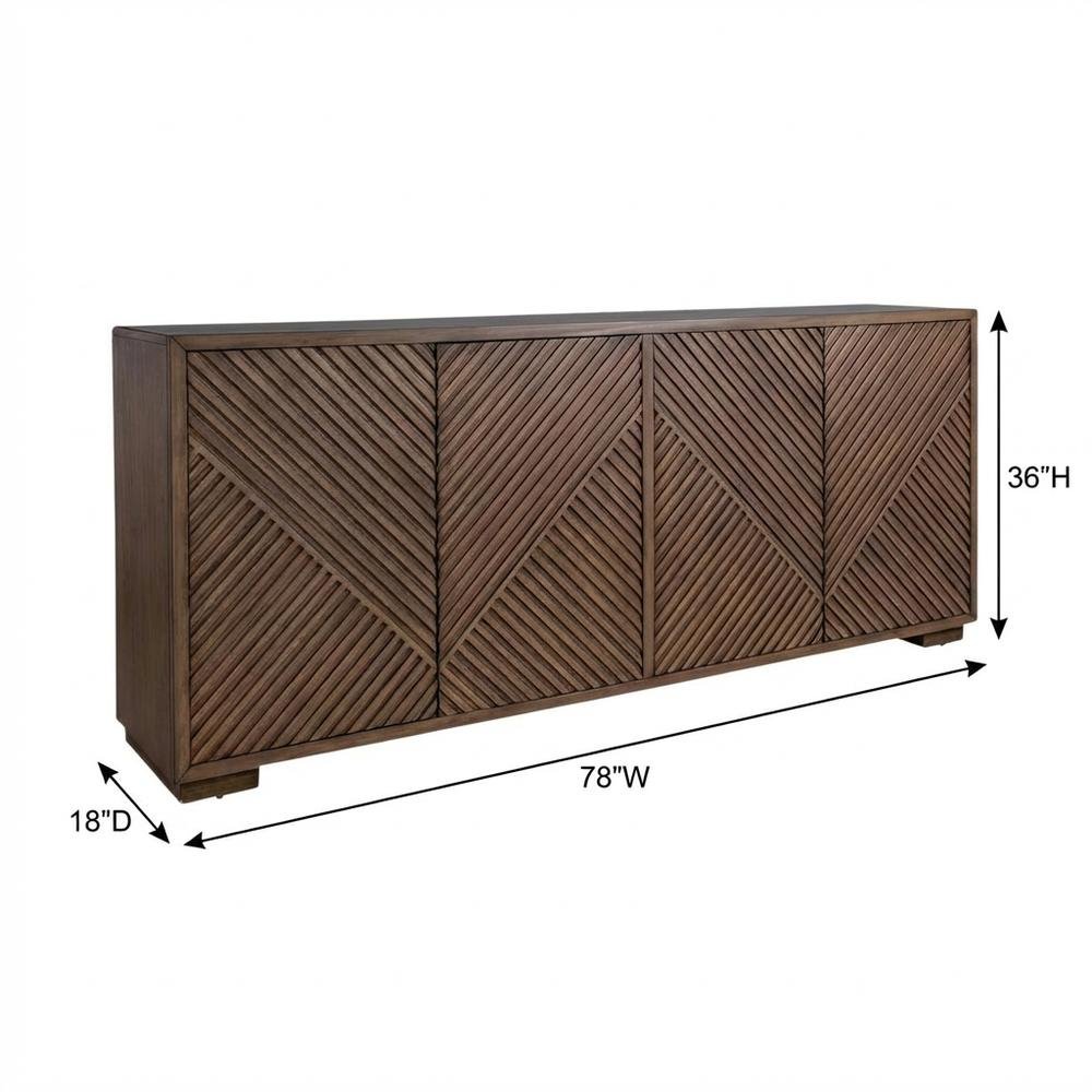 Urban Bronze TV Console in Poplar Solids & Walnut Veneers. Picture 7