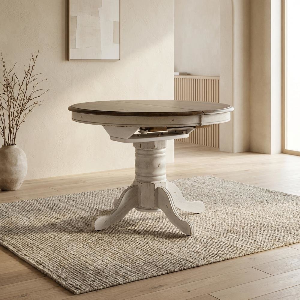 White, Pedestal Table, Pedestal Base, Quality Build. Picture 2