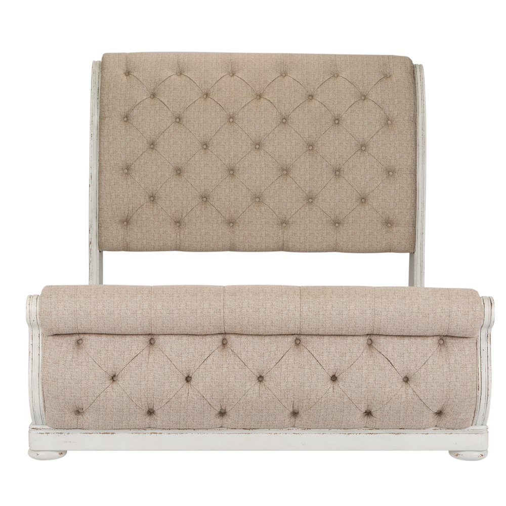 Abbey Park King California Sleigh Bed, Dresser & Mirror, Night Stand. Picture 1