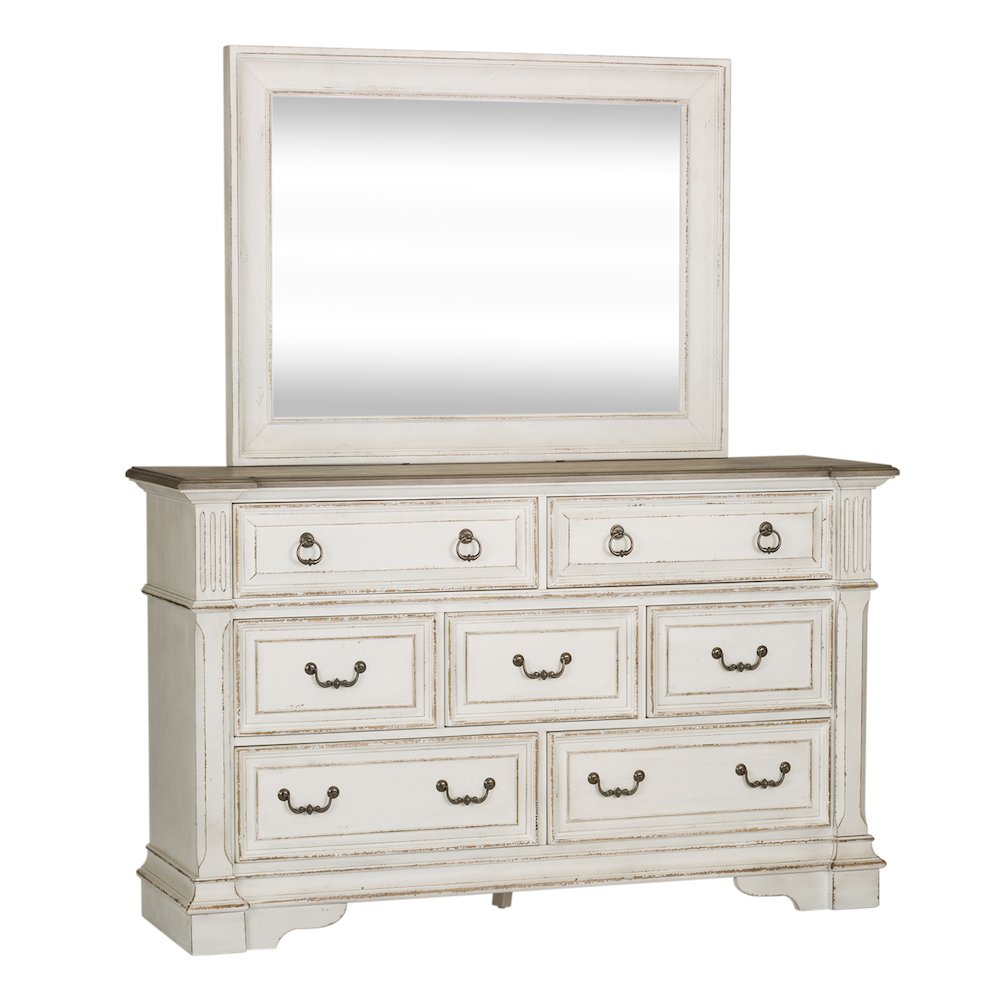 Abbey Park Queen Uph Sleigh Bed, Dresser & Mirror, Chest. Picture 2
