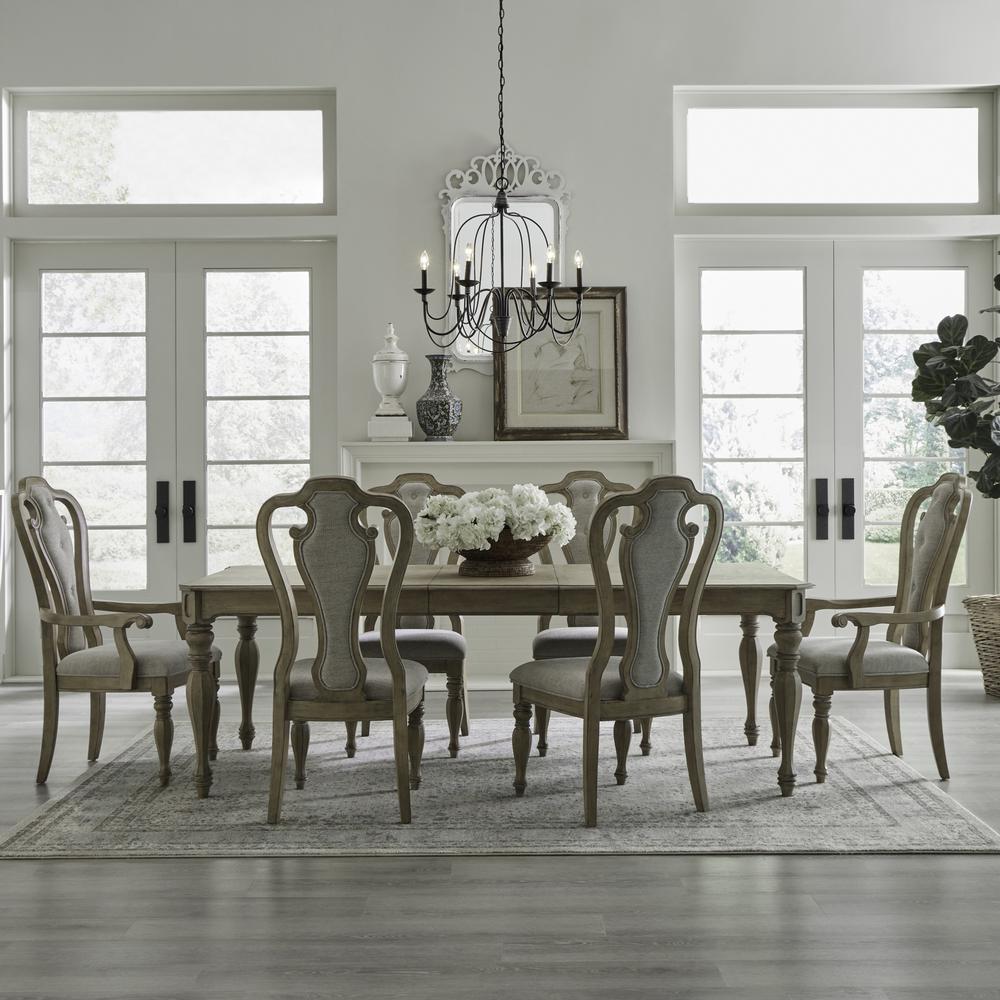 Magnolia Manor Opt 7 Piece Rectangular Table Set - Weathered Bisque. Picture 1