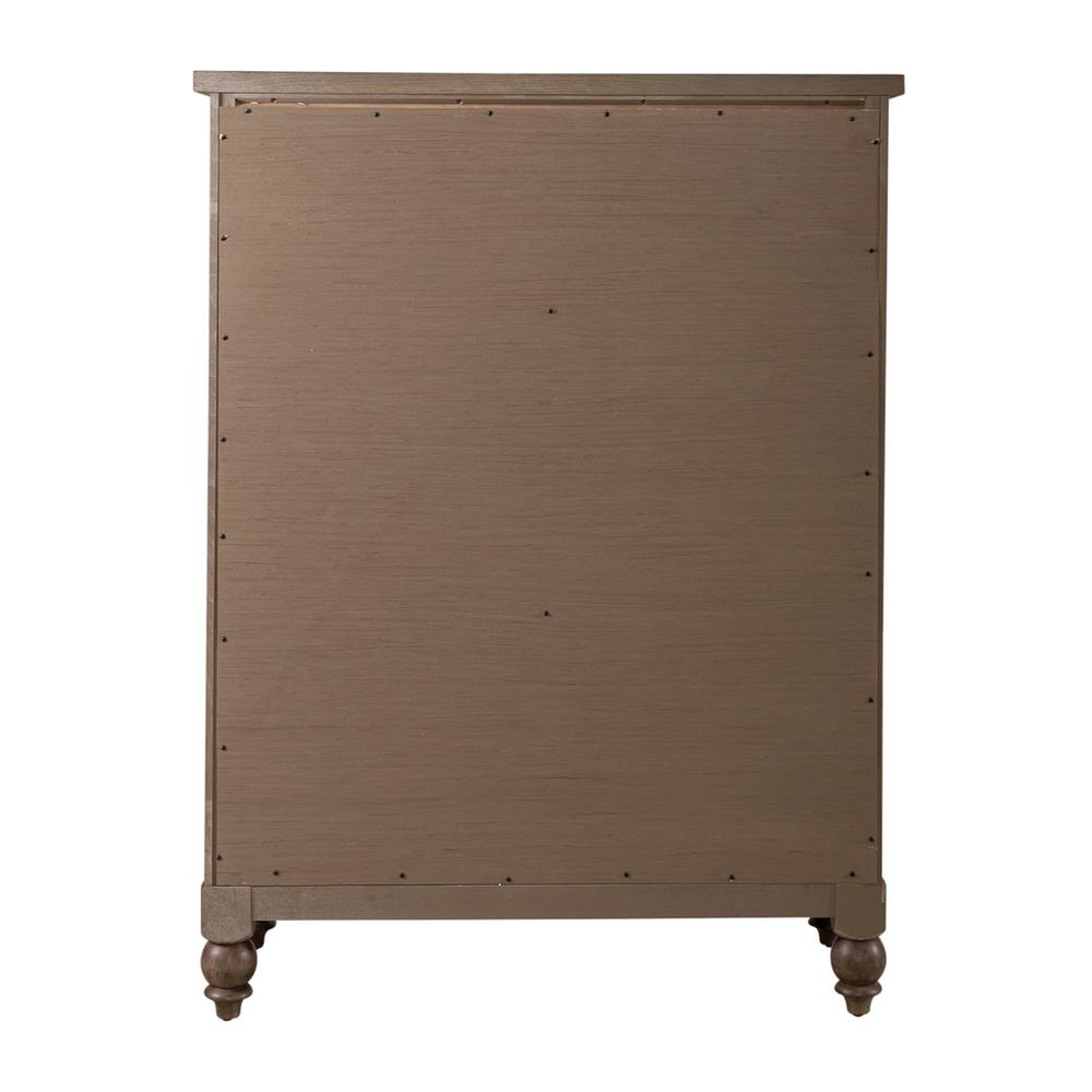 Americana Farmhouse 5 Drawer Chest in Dusty Taupe. Picture 4