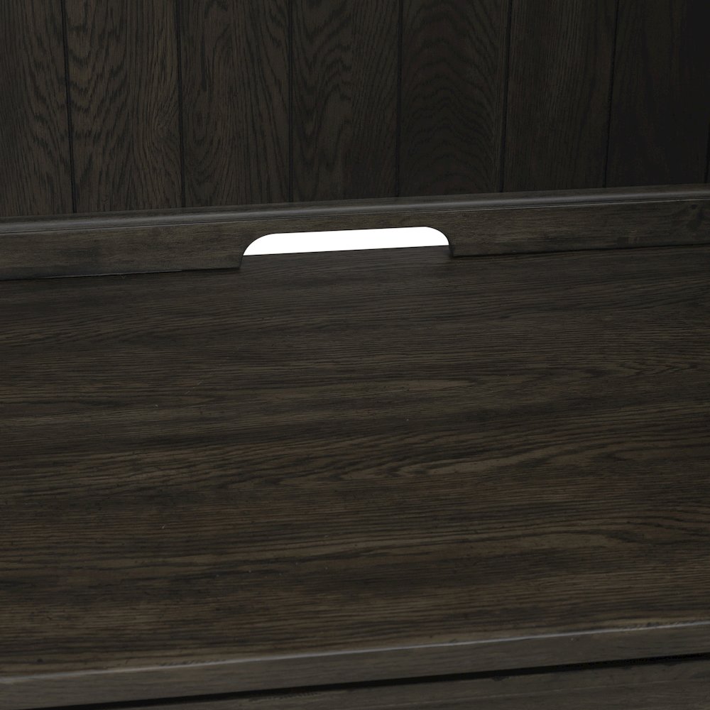 Credenza & Hutch in Rubberwood Solids w/ Split Heart White Oak Veneers. Picture 4