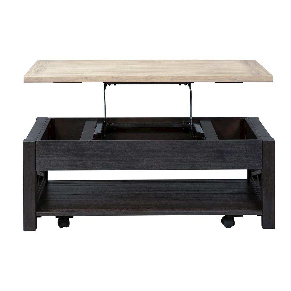 Black Lift Top Cocktail Table – Living Room Center Table and Coffee Table. Picture 5