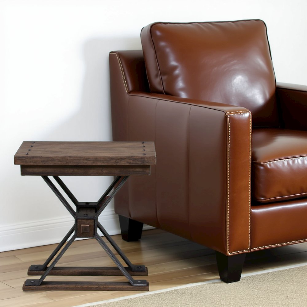 Brown Small Side Table – Elegant Sofa Table for Living Room or Couch Use. Picture 4