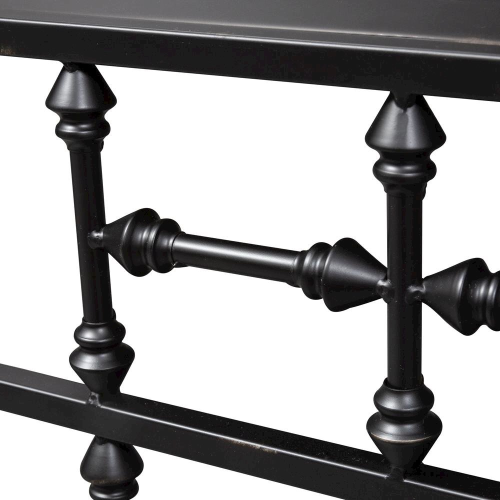 Black Metal Nightstand – Stylish Metal Side Table for Bedroom or Living Room. Picture 4