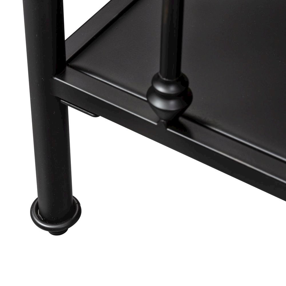 Black Metal Nightstand – Stylish Metal Side Table for Bedroom or Living Room. Picture 6