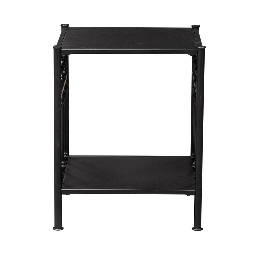 Black Metal Nightstand – Stylish Metal Side Table for Bedroom or Living Room. Picture 3