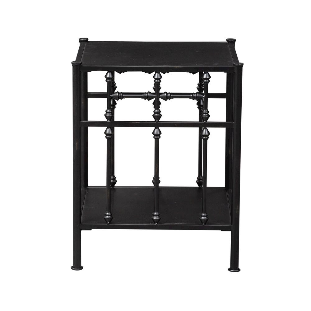 Black Metal Nightstand – Stylish Metal Side Table for Bedroom or Living Room. Picture 2