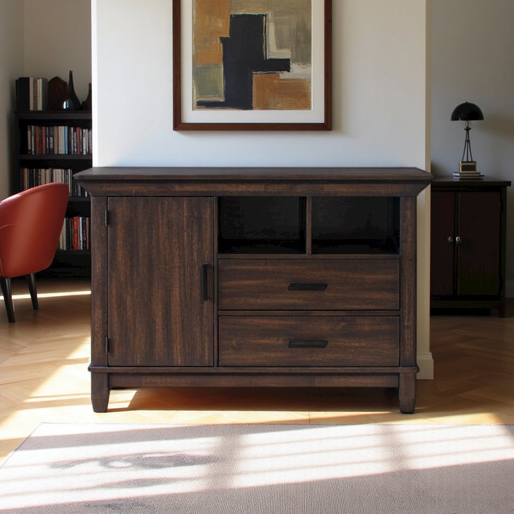 Brown Small Buffet Cabinet – Versatile Entryway or Short Floor Cabinet. Picture 5