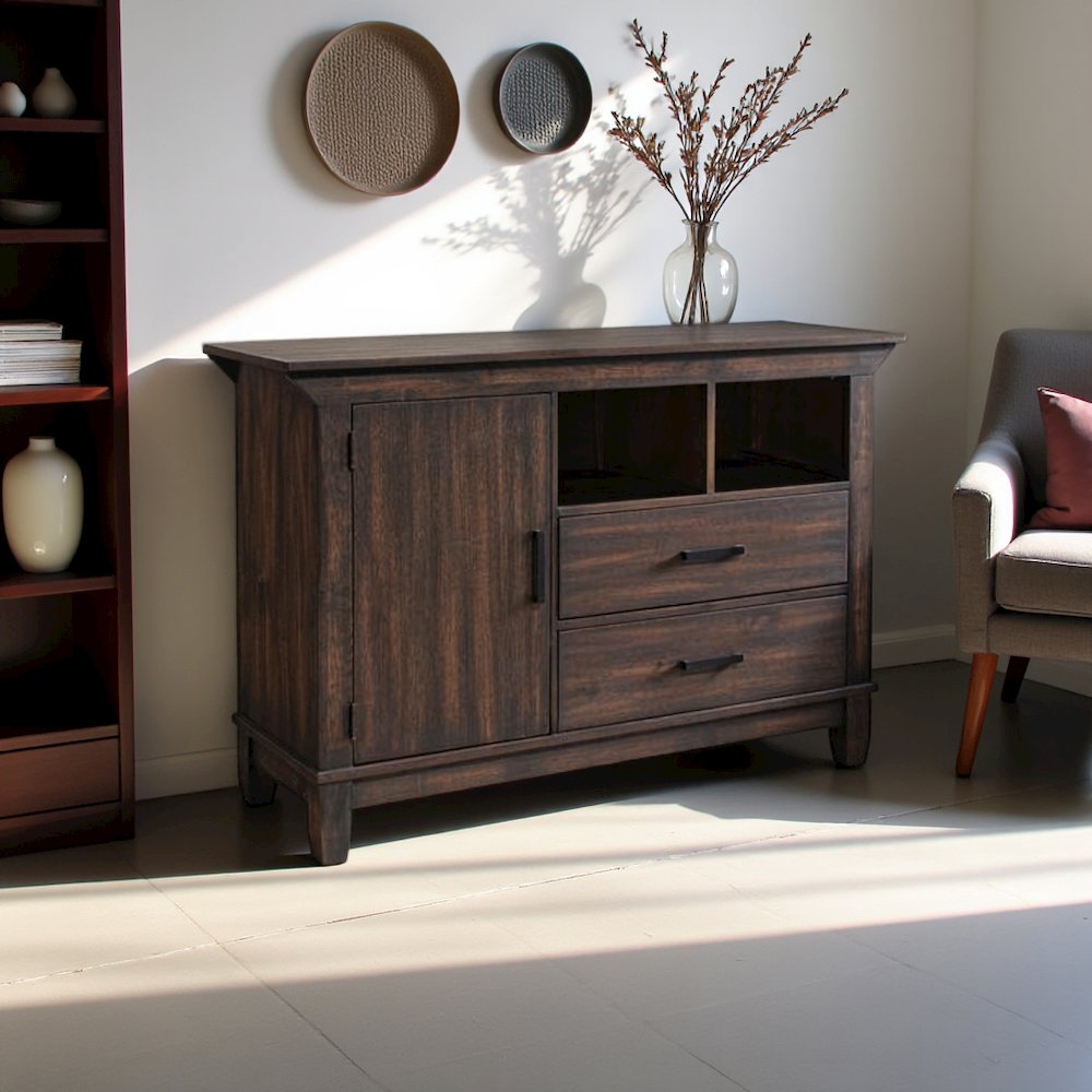 Brown Small Buffet Cabinet – Versatile Entryway or Short Floor Cabinet. Picture 6