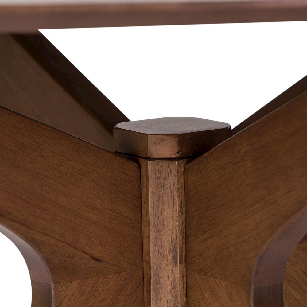 Brown Round Pedestal Dining Table – Elegant Dining Table for 4 Persons. Picture 2