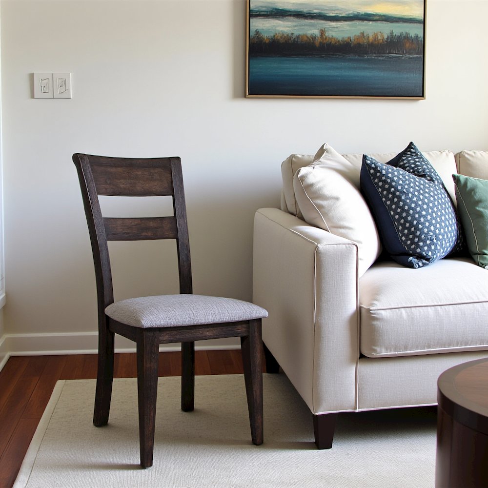 Brown Wooden Side Chair – Elegant Wooden Dining Chair for Kitchen. Picture 6