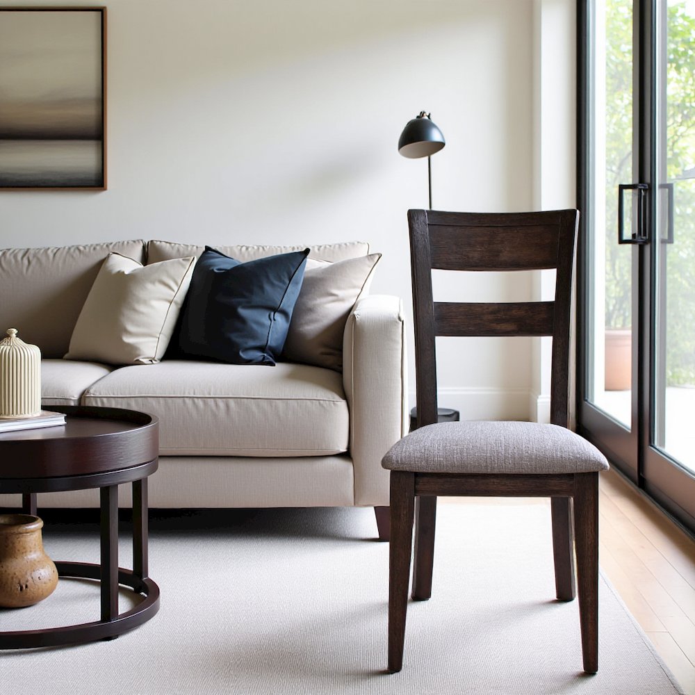 Brown Wooden Side Chair – Elegant Wooden Dining Chair for Kitchen. Picture 7
