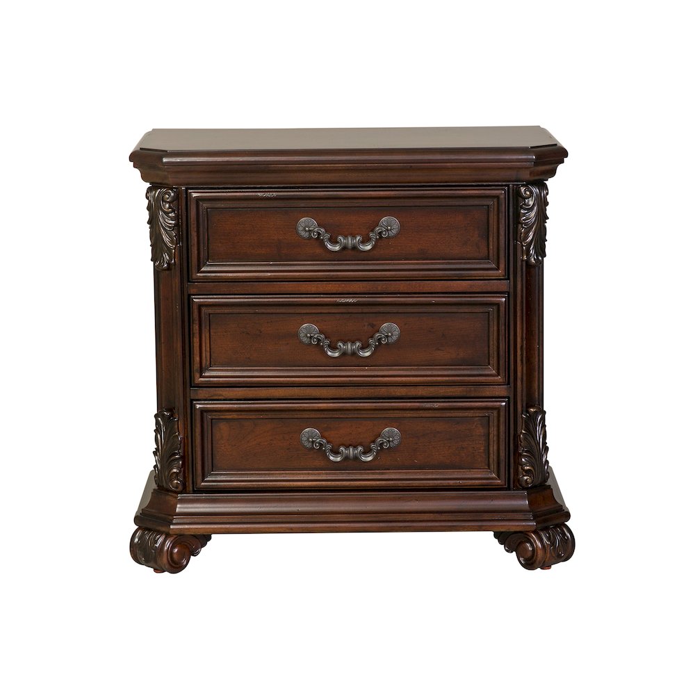 Messina Estates King Poster Bed, Dresser & Mirror, Chest, Night Stand. Picture 1