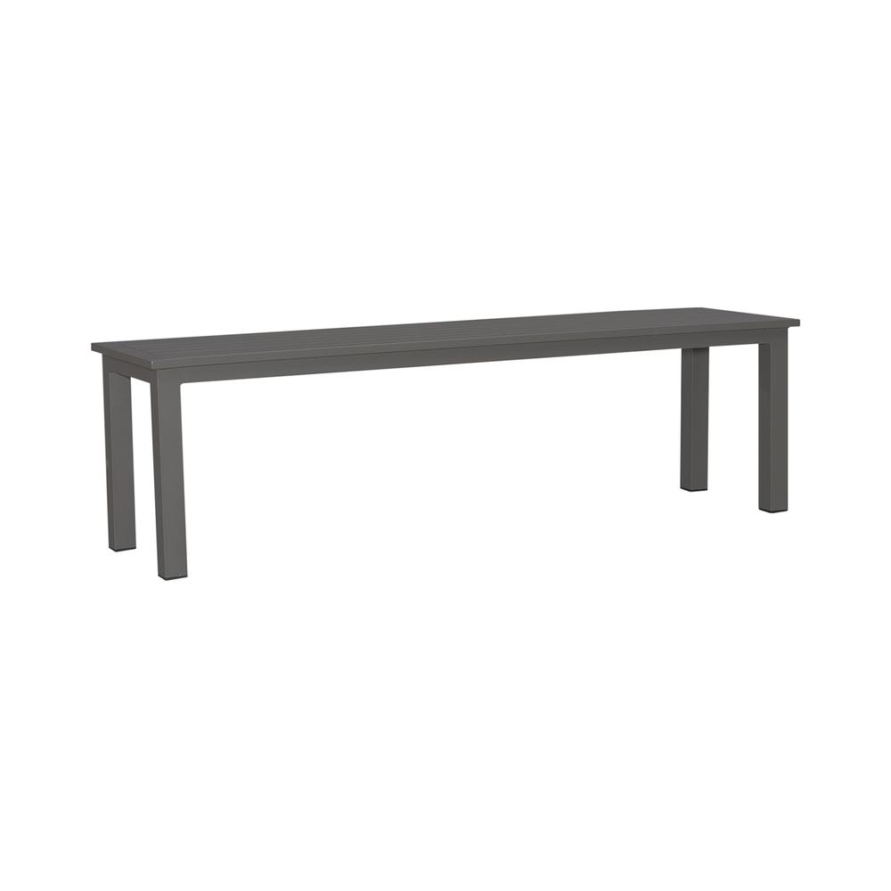 Outdoor Dining Bench - Granite Transitional Grey in Granite Finish. Picture 1