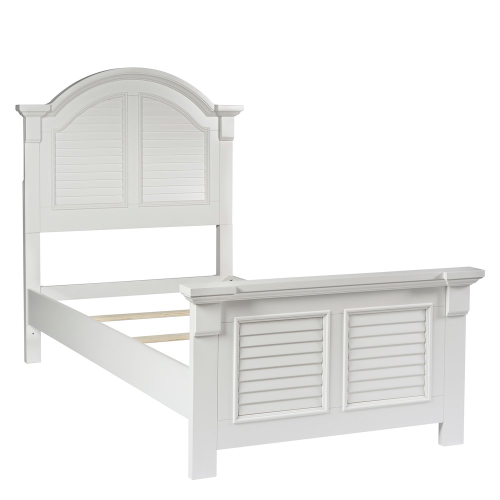 Full Panel Bed, Dresser & Mirror in Pine Solids with Painted MDF & Wood Products. Picture 3