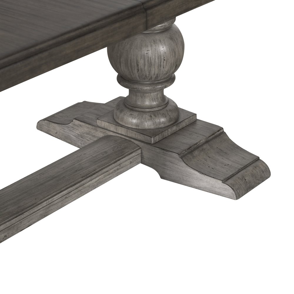 River Place Trestle Table Set in Pine Solids & Veneers. Picture 5