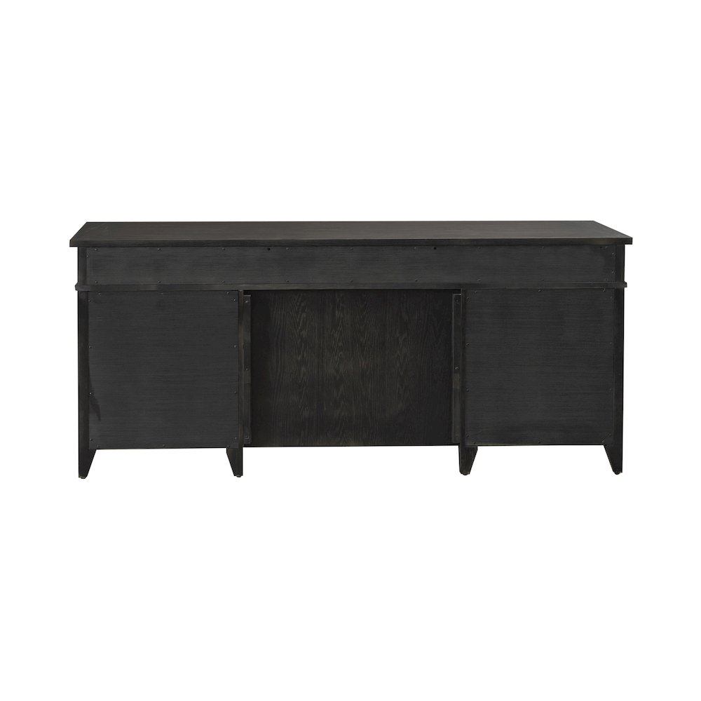 Executive Credenza in Rubberwood Solids w/ Split Heart White Oak Veneers. Picture 2