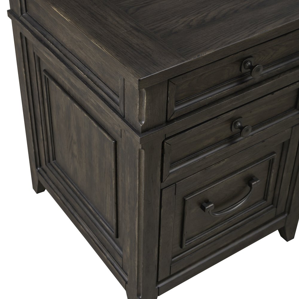 Executive Credenza in Rubberwood Solids w/ Split Heart White Oak Veneers. Picture 7